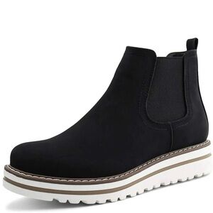 JABASIC Womens Chelsea
Elastic Ankle Boots
Waterproof Flat Boots size 10